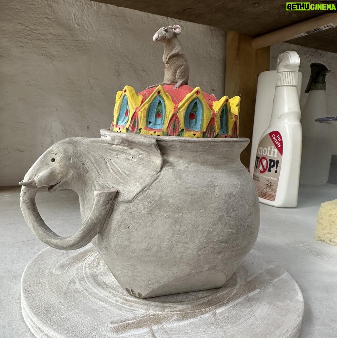 Emily Gravett - 1.6K Likes - Ready for the kiln⦠#handmade #potterylove #pottery #elephant #elephant #and #elephantandmouse