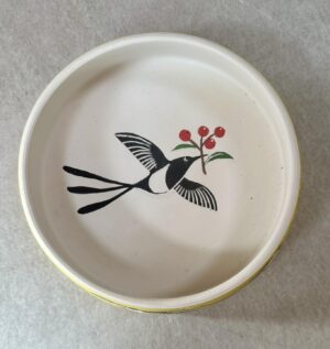 Emily Gravett Instagram - I haven’t had as much time to do pottery lately as I’d like, which is at least giving what I have made plenty of time to dry before firing. 
This is a cat water bowl made especially for my sister, @handmadeinse20 who after years of waiting is getting a brand new swanky kitchen. Those cats deserve an equally swanky bowl to drink from!
#pottery #potterystudio #ceramicsart #handmade #ceramics #porcelain #magpie #magpiesofinstagram #catbowl #posh #cats #poshcats