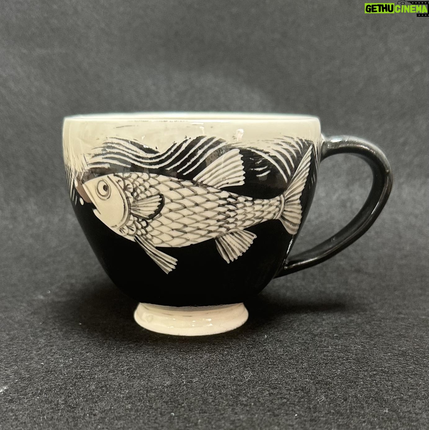 Emily Gravett - 2.7K Likes - I thought Iād show you something out of my kiln each day this week. Hereās 1 of 2 cup and saucers I made to almost match (theyāre the same colours) Iāll show you the other tomorrow #outofthekiln #potterylove #porcelain