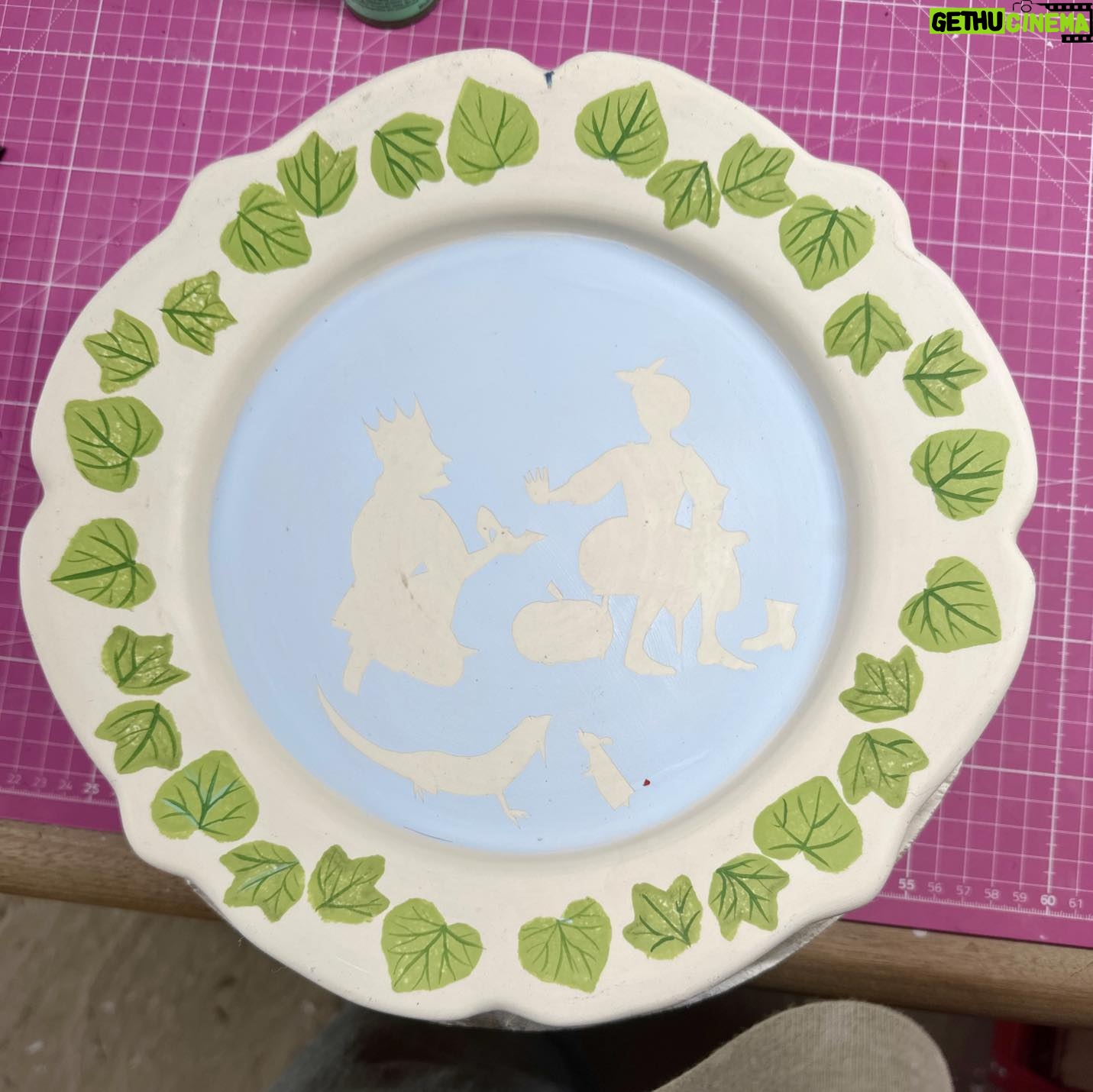 Emily Gravett - 1.4K Likes - Hereās another fairytale plate destined for my wall. If you scroll right you can see the process it went through from start to end- although I am toying with the idea of adding a bit of gold lustre sometime in the future⦠#fairytaleonaplate #potterylove #pottery #ceramicsart #cinderella