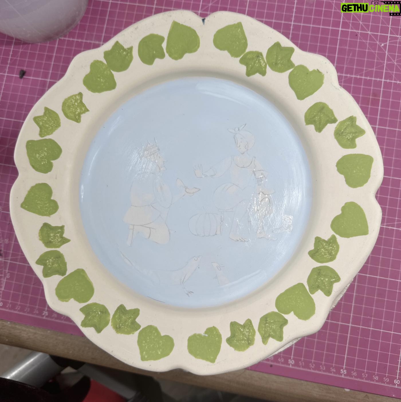 Emily Gravett - 1.4K Likes - Hereās another fairytale plate destined for my wall. If you scroll right you can see the process it went through from start to end- although I am toying with the idea of adding a bit of gold lustre sometime in the future⦠#fairytaleonaplate #potterylove #pottery #ceramicsart #cinderella