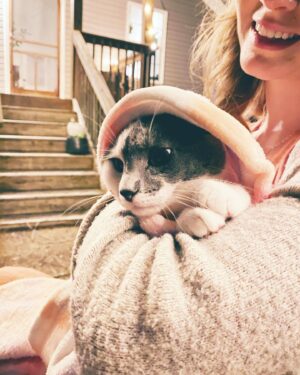 Emily Marie Palmer Instagram - Thank you so much for the kind words of birthday love   encouragement yesterday — they truly meant so much. 🥹♥️ 

This was a year of monumental and unexpected and wonderful changes. (Adopting this little backyard urchin was one of the sweetest twists and turns my life took this year, hehehe 🥰) 

Our first pet, our first house (together), and now, this very weekend, we’re launching @in.the.firelight — which would not have been possible without so much support   collaboration from so many dear, brilliant people that I love. I am grateful, and nervous, and excited to see this little fledgling begin to take flight tomorrow. 🙈

These are only some of the highlights, of course. There was struggle, and discontent, and grief interwoven throughout this year too. And yet, it’s comforting somehow to know that this is how it is meant to be — this is what it is to be human — and we are “built to live simultaneously in love and loss, bitter and sweet.”

There is no one I would rather live it all with than you, @joeyciccoline — the bitter and the sweet ♥️
