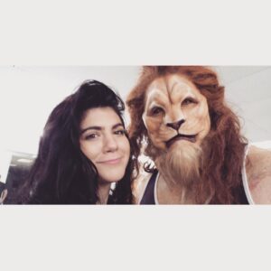 Emily Serpico Instagram - I can’t wait to post the finished photos this week! Tonight wrapped up a really fun makeup! Thank you @rbfx for the beautiful piece! We had such a great time applying! Collaboration with the crazy talented @brian.j.mahoney  So stoked we finally did a makeup together!  Thank you @sgt623  for being the best model one can ask for, and thank you @vampfx for hosting! Your facility is a makeup artist’s dream! 
Teeth made by @brian.j.mahoney 
#rbfx #prostheticmakeup #makeup #lion #lionmakeup #beast