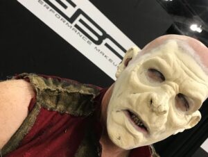 Emily Serpico Instagram - Here’s the makeup I did for @ebaperformancemakeup at @monsterpaloozaofficial Saturday!! I had an amazing time!  Thank you @sgt623 for modeling! Molded by @docfx13  Foam ran by @mbpfx  and Photographed by @seanteegarden at the @adobe booth #makeup #fxmakeup #monsterpalooza #europeanbodyart #eba