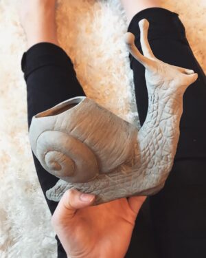 Emily Serpico Instagram - First cast of this guy 🐌 #snail #nature #ceramics #pottery #sculpting #mug
