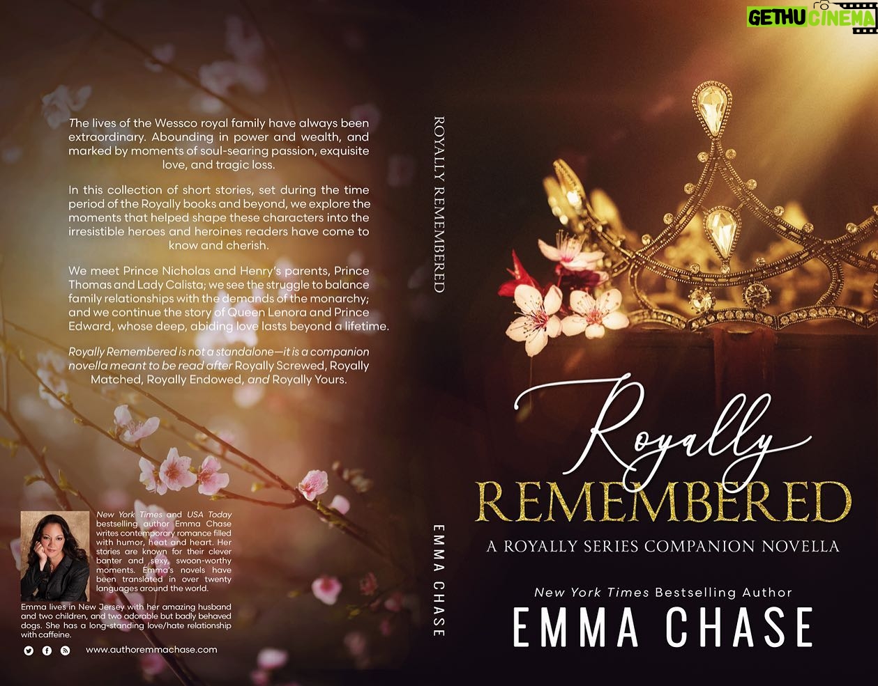 Emma Chase - 354 Likes - And here is the full print sleeve!
Coming April 12th - Preorder available now 🥰🌸
#coverreveal #royallyremembered #royallyseries #royallyscrewed #royallymatched #royallyendowed #royallyyours #romance #royalromance #authorsofinstagram #humorheatheart