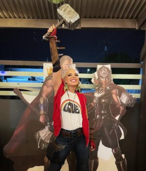 Emma Fyffe Instagram - Worthy AF. Punk Rock Thor look for @yumewarlock’s Asgardian birthday party at @theguildhallbar. Feeling much more like myself surrounded but a bunch of cool nerds who aren’t afraid to wear armor to a bar.