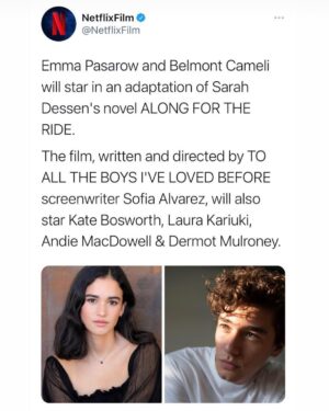 Emma Pasarow Instagram - Aaahhhh!! 🥳🥳🥳 @netflixfilm @sdessen @birdabroad @bryanunkeless @slay_rod_14 @belmontcameli @katebosworth @laura.kariuki @andiemacdowell #dermontmulroney @ghannelius @samiatheband @paulkarmiryan @marcusscribner @ricardo @cleartalentgroup @anabedayo @justbeinavi @brianna.ancel