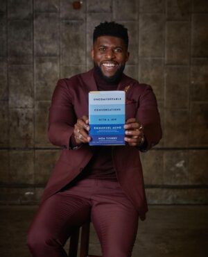 Emmanuel Acho Instagram - THIS is exactly why I started Uncomfortable Conversations. So often we forget what the goal is. Love is the goal. 

Love doesn’t avoid conflict, love makes peace. 

Love doesn’t stay silent, love constantly speaks healing. 

Love doesn’t magnify weaknesses, love celebrates strengths. 

My new book "Uncomfortable Conversations with a Jew" is now available for PREORDER! (Link in bio for more details) Let's grow together family ❤️

#UncomfortableConvos #growthmindset #loveaboveall #challenge