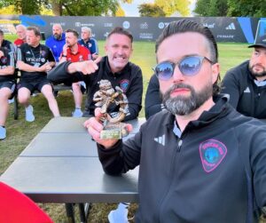 Emmett Scanlan Instagram - It was tough competition this year for the “Everyone loves a trier” award at SOCCER AID 24. I’d like to take this moment to thank the other nominees, all of them me. To my coach KEANO for his parental tutelage. I couldn’t have done it without him. And to my career, RIP. You’ll be missed.