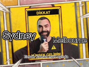 Emrah Kaman Instagram - Avustralyalılar kanguruları hazır edin!🇦🇺🇦🇺
Mart ayında “Yüksek Gelirim”le Sydney ve Melbourne’e geliyorum.🦘🔥🚀
⚠️Düzeltme: Etkinliğimiz maalesef ileri bir tarihe ertelenmiştir.