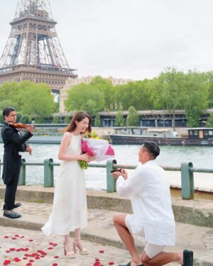 En Mei Instagram - We said “oui” to forever ♾️ 
So excited for this next chapter with my best friend ✨
#engaged