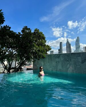 En Mei Instagram - -
-
Bangkok it’s been a minute!

1: I love a good shaded rooftop pool. One of the best parts of Thailand are the hotels and hospitality. 
2: My first time at the 📍Sky Beach. Thanks for taking us @jirakitth_c ! It poured when we first arrived but we were able to wait it out and enjoy the stunning night view. 
3: haha @benchung.eth was too 🐥 to join our photo
4: hotel views 😍 
5: BKK traffic jams 🫠 some things never change 
6: 📍Polo Fried Chicken 🤤 The best fried chicken in the entire world. The inside is moist and juicy while the outside is perfectly crisp. The garlic on the top perfectly compliments the chicken. 10/10 
7: I really dig Thai fashion. I love the cuts and creativity of local Thai brands. They’re vibrant, cute and sexy all at the same time. Pro tip: Shopping during the afternoon is a perfect way to escape the scorching heat.
8: oh and about Sephora 🤣 we don’t have Sephora it in Taiwan so I compulsively shop there when I see one🫥 
9: same for Shake Shack. We don’t have it in Taiwan and Ben and I had enough of all the Thai food from Chiangmai so having Shake Shack for our first  meal  in BKK was nothing short of glorious. 
10: ferry ride