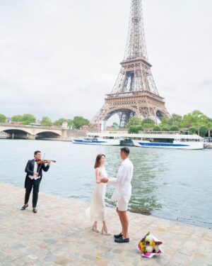 En Mei Instagram - We said “oui” to forever ♾️ 
So excited for this next chapter with my best friend ✨
#engaged