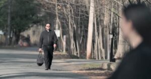 Ennis Esmer Instagram - This weekend, there’s a gorgeous new priest in town.

The Amityville Curse premieres Sunday May 28th on @cravecanada in Canada & @tubi in America. 

Brought to you by the good people at @incendo_canada.
