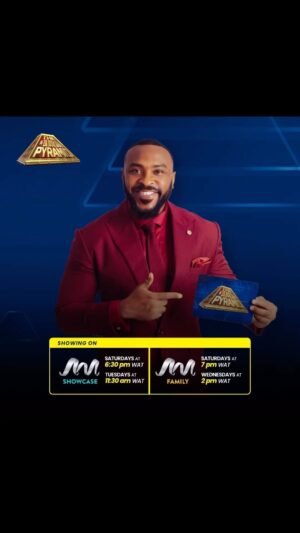 Enyinna Nwigwe Instagram - Here are the viewing times for the #pyramidgameshownigeria 

Saturdays: AM Showcase | 6:30 pm WAT
Saturdays: AM Family | 7:00 pm WAT

Tuesdays: AM Showcase | 11:30 am WAT
Wednesday : AM Family | 2:00 pm WAT