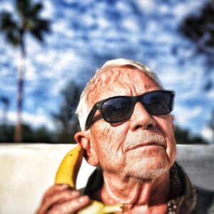 Eric Burdon Instagram - What the banana! ...I don't know, I just love the contrast of color on this beautiful cloudy #ojai sky. ...behind @rayban
🍌
🍌
🍌
🍌
🍌
🍌

#primarycolors
#clouds
#velvetunderground
#andywarhol
#rayban 
#iphonex 📷@marianna_burdon