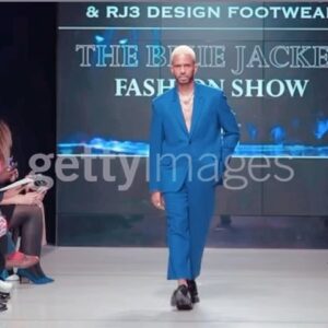 Eric West Instagram - Affairs of the heart…. Thank you to @bluejacketfashionshow for having me be part of this amazing cause once again. #BlueJacketFashionShow

Outfit: @teddyvonranson 
All jewelry: @titleofwork 
Shoes: @prada 

Hair: @deiby.barber26 / @enriques_barbershop_salon 
Grooming: @nadiamezabeauty @monique_marquerite 

Quick thanks to the entire time for getting me in this outfit a few minutes before the runway and holding me down backstage! 💙❤️‍🔥