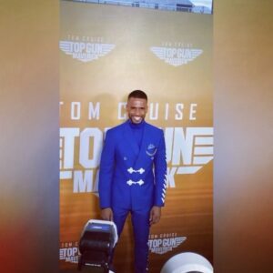 Eric West Instagram - Honored to attend the @topgunmovie premiere last night! @arjonacollection in the 11th hour we pulled this look together. Can’t wait to work with you AGAIN and AGAIN. Amazing cast! Amazing movie. @tomcruise you are the ultimate inspiration! I’m going to be MAVERICK for Halloween. The team and photographers…. The amount of love I get from you guys…. 🙏🏽 Y’all left me speechless. 

Suit: @arjonacollection original 
Boots : @calvinklein 

 🎥 Video credit: @mr.rutherford