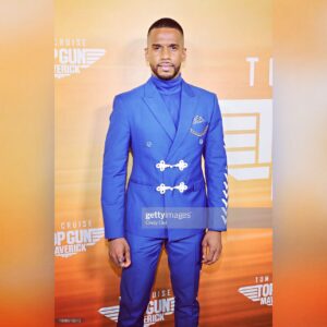 Eric West Instagram - Honored to attend the @topgunmovie premiere last night! @arjonacollection in the 11th hour we pulled this look together. Can’t wait to work with you AGAIN and AGAIN. Amazing cast! Amazing movie. @tomcruise you are the ultimate inspiration! I’m going to be MAVERICK for Halloween. The team and photographers…. The amount of love I get from you guys…. 🙏🏽 Y’all left me speechless. 

Suit: @arjonacollection original 
Boots : @calvinklein 

 🎥 Video credit: @mr.rutherford