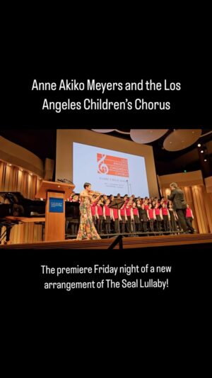 Eric Whitacre Instagram - The extraordinary @anneakikomeyers and the @lachildrenschorus premiering a new arrangement of The Seal Lullaby. Makes my heart glow. Thank you Maestro Fernando Malvar-Ruiz and pianist Twyla Meyer for such a gentle and touching performance.
