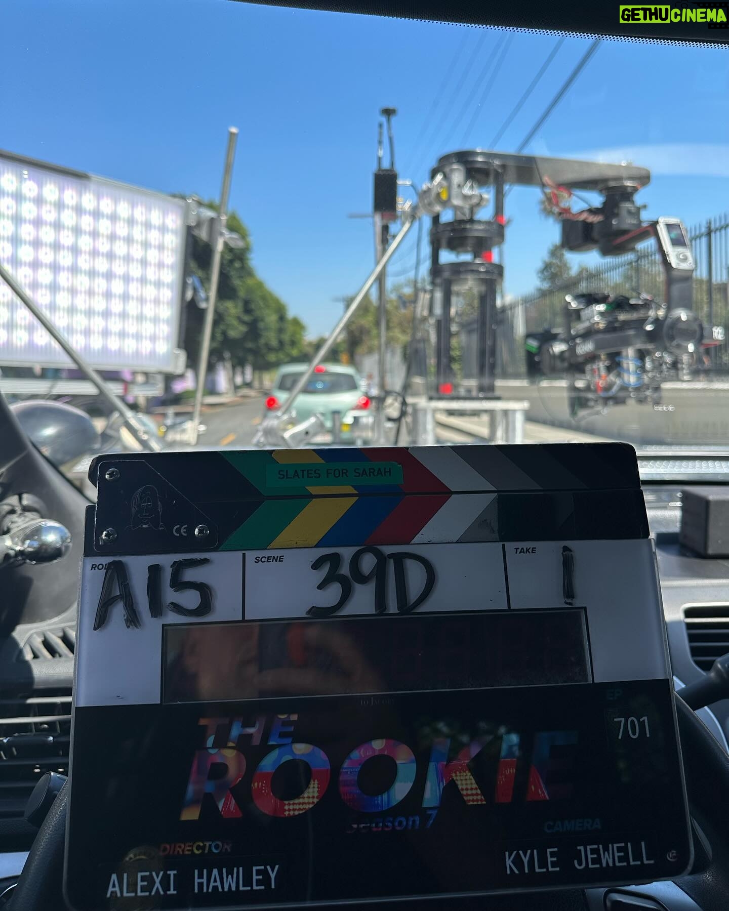 Eric Winter - 138.3K Likes - Out on these streets in the heat puttin in that pod car work! Little BTS on what it looks like to the real world. @therookieabc #streetsofla #bradford #patrol #therookie