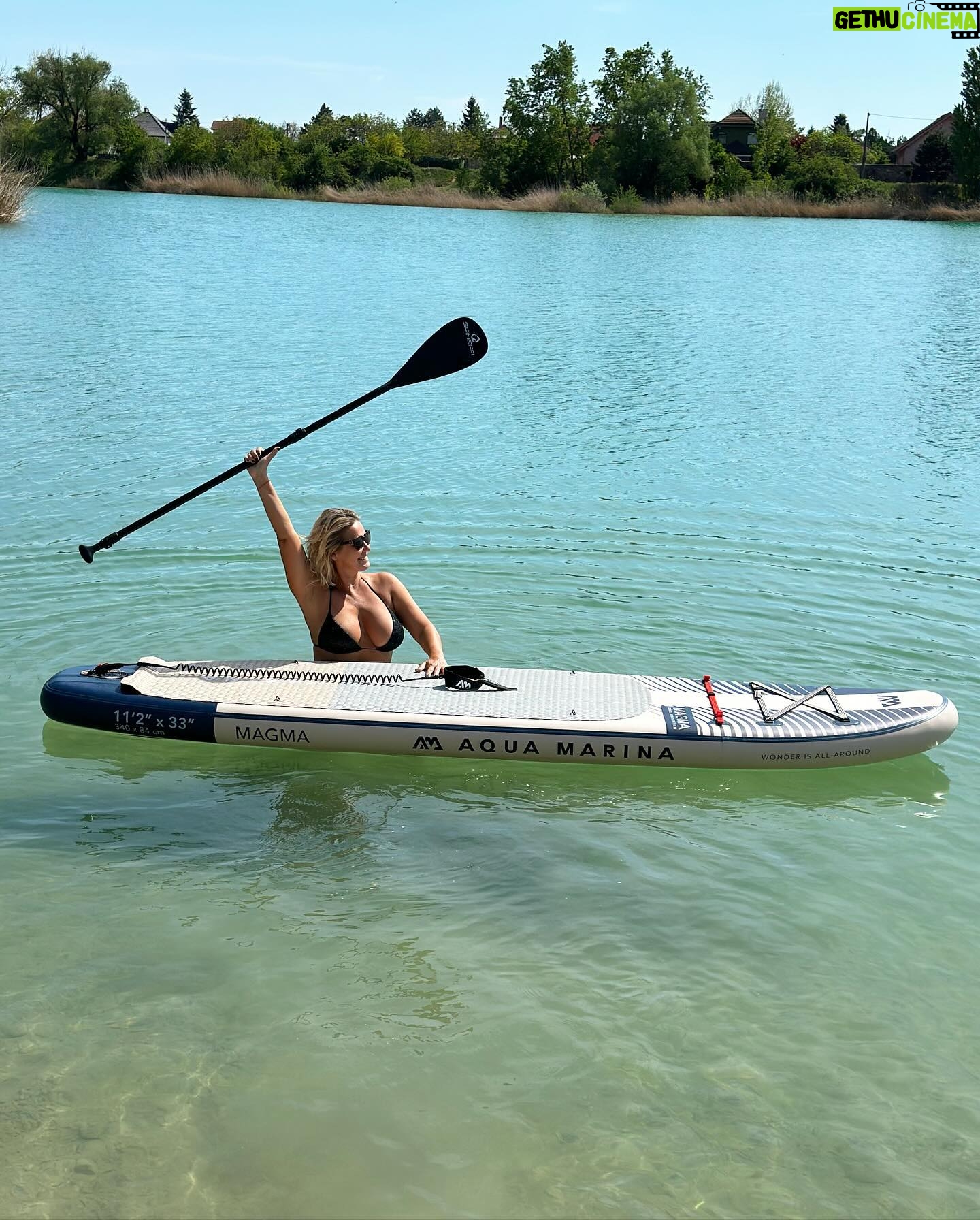 Erika Barkolová - 0.9K Likes - Leto zahajene 🤟 #lake #slovakia #swimming #paddleboarding #myhome