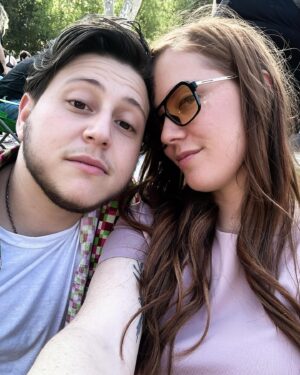 Erin Lee Carr Instagram - happy pride from my sweet polycule 2 u @mish_pie @malblum 
at gay prom aka dyke day! thank you to everyone to makes the event happen. one of the best days of the year!! 🩷🩷