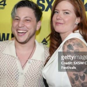 Erin Lee Carr Instagram - AHHH we did it!!!! #Stormy successfully and safely (phew) premiered at @sxsw with Stormy taking the stage to embrace @sarah_silverlake after the film played. it’s an emotional, intense thing to bear witness to all that Stormy has gone though let alone to be her and watch this movie in front of a live audience.
I’m endlessly grateful to @juddapatow for taking this project on and loving it like one of his own films. He (and his wonderful #2 @oliviarosenbloom) pushed us to investigate harder, be braver and yes make the film longer. And although it’s mostly us cheesin (see our incredible producers @sarabdocs @meredithkaulfers @ericaforstadt @steelesds) this film took an absolutely village.
Editors: @inballessner @cutestboyben 
Incredible producer not pictured: Emelia Brown
Supervising Producer: Amanda Rohlke
Co-Producers: @jasonsager, 
Brooke Gadinsky-Snyder, Natalie Goldberg, @oliviarosenbloom 
Composed music: Jeff Marrow
Co-exec producer: Kelsey Field
Story Producer: Jono Zalay 
Archive Producer Extrodinaire: Leah Lani-Griffin 
Cinematography: @shihofukada, Jonathan Furmanski, @wolfganghammer @barrettblade777 
Editorial Consultant: @mbonfiglio2000 
Lead Assistant editor: Moriah Dobos

but only made possible by director @sarah_silverlake 
with love, grit and determination for @thestormydaniels 
On @peacock 3/18

Suit: @aliceandolivia 
Belt: @gucci 
Hair:  Jessica Lindsay (and extensions by @extensionbarla)
Make-Up: Caitlin Krenz 
Accompanied by my prince @malblum