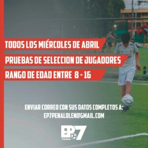 Esteban Paredes Instagram - ¡Amantes del fútbol, llegó tu oportunidad de brillar!

🌟 La academia EP7 Élite te invita a demostrar tu talento en nuestras pruebas de fútbol.

¿Tienes lo necesario para destacar en el campo?
 ¡Inscríbete ahora y muestra tu potencial! ⚽️

Este miércoles demuéstrale a Esteban Paredes que tienes el potencial !

Recuerda Inscribirte en nuestro mail oficial 

EP7PENALOLEN@GMAIL.COM
EP7PENALOLEN@GMAIL.COM
EP7PENALOLEN@GMAIL.COM