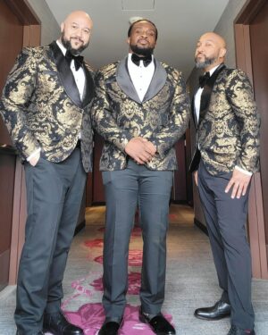 Ettore Ewen Instagram - Abundantly grateful to attend the @naacpimageawards as nominees for Outstanding Animated Short Film for “Bridges.” So grateful for this group of men and the journey we’ve shared building @ourheroesrock. And a special shout out to @kingtroi for styling us!