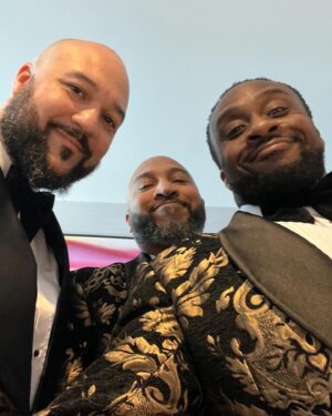 Ettore Ewen Instagram - Abundantly grateful to attend the @naacpimageawards as nominees for Outstanding Animated Short Film for “Bridges.” So grateful for this group of men and the journey we’ve shared building @ourheroesrock. And a special shout out to @kingtroi for styling us!