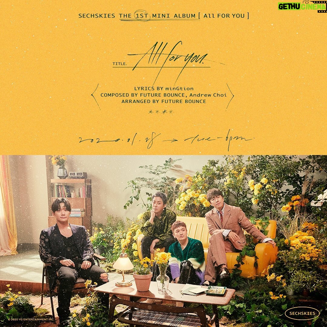 Eun Ji-won - 33.3K Likes - #SECHSKIES #젝스키스 #THE1STMINIALBUM #ALLFORYOU #TITLEPOSTER #20200128_6PM #YG