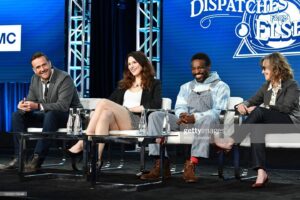 Eve Lindley Instagram - Forever impressed by Jason Segel’s ability to know exactly which camera is on him at all times. #dispatchesfromelsewhere #cast #goons #TCA