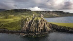 Evelyn Edwards Instagram - I am a sucker for a castle on a cliff. Especially if the castle looks like it grew out of the rock. Can you imagine abandoning this view or this glorious place? Well in 1732 Alexander MacDonald did. He opted for a new house about five miles away and took a good deal of the stone that was here with him. .⁣
.⁣
.⁣
.⁣
.⁣
#scottishhighlands #beautifulscotland #castles #travel #scotlandisnow #uk #lovescotland #scotlandphotography #adventure #travelgram #dronephotography #visitscotland #hiddenscotland #explorescotland #ruins #middleages #instacastles #scotlandexplore #scotland #medievalarchitecture #scotlandtravel #medievaleurope #medievalarchitecture #castlesofeurope #landscapephotography #scotlandshots #scotlandlover #scotlandscenery