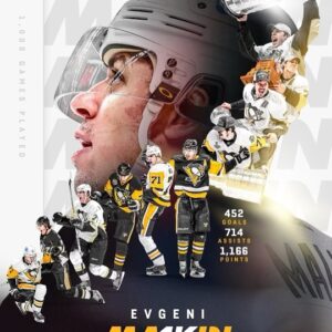 Evgeni Malkin Instagram - 1,000 games. I can’t believe. 

I have never been more grateful. I am grateful for the best teammates, the best organization and the best fans. I’m not able to put into words what the past few days have meant to my family and I. Please know my heart is full and I have never been more proud to be a Penguin. 1,001 games worth of memories…. But we’re not finished yet!