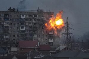 Evgeniy Maloletka Instagram - War is continuing, so many people were killed and will be killed. Russian tanks shoot to Mariupol residential buildings. #mariupol #war #russia #invasion #ukraine #donbass