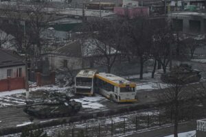 Evgeniy Maloletka Instagram - War is continuing, so many people were killed and will be killed. Russian tanks shoot to Mariupol residential buildings. #mariupol #war #russia #invasion #ukraine #donbass