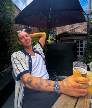 Example Instagram - 42 today 🎂 Been quite a few weeks now of ups and even more downs. But we move on. Blessed to be here. Opted for a day focusing entirely on myself for once (so apologies if I’ve been ignoring anyone’s texts / phone calls / DM’s). I needed to decompress. Steak, sunshine and England game later. Thanks for all your birthday wishes. And thanks in advance for any more 😘. I’m switching off for the rest of the day. Back on the festival grind tomorrow with Goldcoast Oceanfest in Croyde. E x