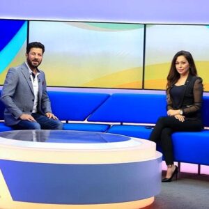 Eyad Nassar Instagram - My interview with @khuloodzahran1 on cbc extra news 
Styled by @nada_hussam
Outfit by @pellini.egypt

#eyadnassar
#interview
#egocomm