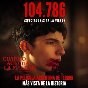 Ezequiel Rodríguez Instagram - 🪓¡RÉCORD HISTÓRICO!!
@cuandoacechalamaldad se convirtió en la película argentina de terror más vista de todos los tiempos. 
¡¡Muchas gracias por esta maldita locura y gracias a todxs los que se acercaron a las salas!!

🩸@cuandoacechalamaldad YA EN CINES! 

🎟️Comprá tus entradas ahora porque VUELAN!! (Link en bio) 

🇦🇷 Una película de Demián Rugna @Demianrugna. 

🏆Ganadora MEJOR PELÍCULA en la competencia oficial de @sitgesfestival

🇺🇸Estrenada en Estados Unidos en 800 salas, ovacionada en su estreno mundial en tiff🇨🇦 y con exitosa participación en @Fantastic.Fest (Austin) y @BeyondFest (Los Angeles). 
Productores: Roxana Ramos @roxanaramos10 y Fernando Diaz @fernandodiazcine.
Producida por @aramos_cine, @machacofilms y @shudder. 

Elenco: 
PEDRO,  Ezequiel Rodríguez @ezequielagustinrodriguez
JIMI,  Demián Salomón @demian.salomon
MIRTHA, Silvina Sabater @silvinasabater
SABRINA,  Virginia Garófalo @vir_garofalo
RUIZ,  Luis Ziembrowski @ziembro         
JAIR, Emilio Vodanovich @emilio.voda
SANTINO,  Marcelo Michinaux @marcelomichinaux
SARA, Paula Rubinsztein @paularubinsztein
JIMENA, Desirée Salgueiro  @desiree_salgueiro
LEO, Federico Liss @federico.liss
Niña llorona: Agustina Chiara Aguilera @locosdelaenzima

Distribuye: @bfargentina
Prensa: Raquel Flota @raquelflotta @agenciaraquelflotta
Redes: @francolovisolo
Foto fija : @lufnadale 

#CuandoAcechaLaMaldad #CALM #DemianRugna #AramosCine #MachachoFilms #Shudder #Terror #Cinedeterror #Cinedegenero #Cine #CineArgentino #Estreno
@incaa_argentina @bloodwindow