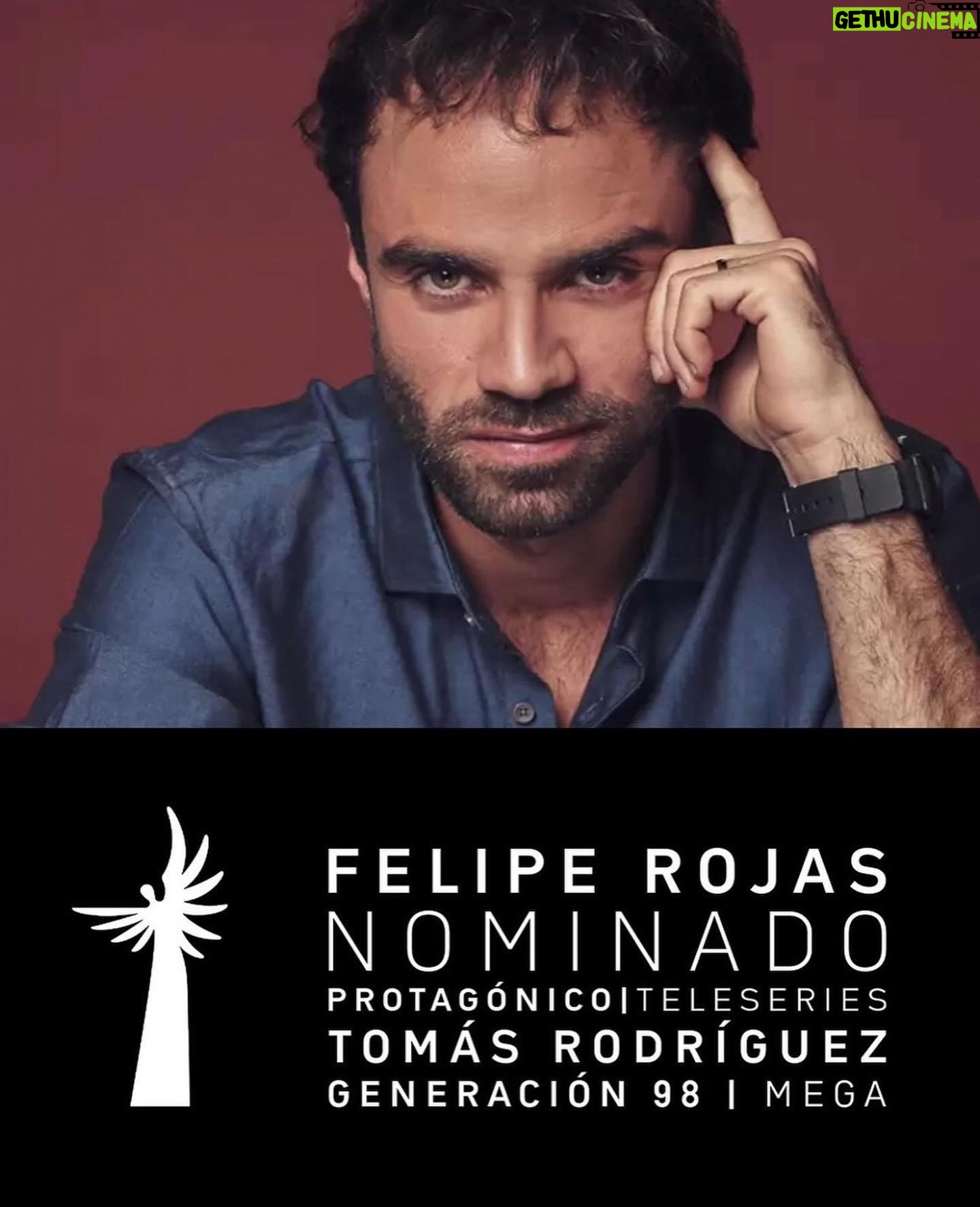 Felipe Rojas - 3.3K Likes - Muchas gracias @somoschileactores por esta nominación. Ha sido un proceso intenso y hermoso de trabajo junto a un equipo gigante de personas y artistas que admiro.