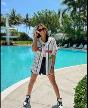 Felisha Terrell Instagram - Thank you @_woodynyc for having me at the Tommy Style Suite ☀️🏎️🌴#TommyxMercedesAMGF1xAwakeNY #f1miami #lewishamilton