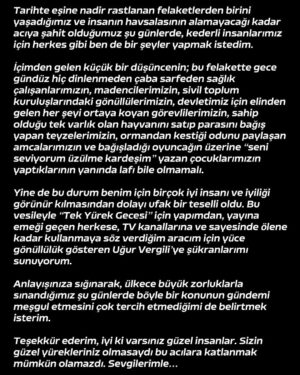 Ferdi Sancar Instagram - Cekimdeydim @ugurvergili beyefendinin soy ismini yanlış yazdım ve geç farkettim Bi ömür duvarımda durmasını istediğim bu postu tekrar düzeltme yaparak ekliyorum herkesd3n özür dilerim  tez vakitte bütün yaraların sarılması ümidiyle sevgiyle kalın #tekyürek 🇹🇷