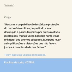 Filipe Vargas Instagram - Como cidadão e actor preocupo-me com o futuro da Cultura, e como tal iria viajar pelos programas dos principais partidos, na esperança de encontrar políticas culturais minimamente delineadas. Ainda bem que o fiz, porque se dependesse dos debates não ficaria com nenhuma ideia sobre os planos dos candidatos para um sector tão vital como é a Cultura. 

Crónica de Filipe Vargas.
➡️ Lê tudo em setentaequatro.pt
