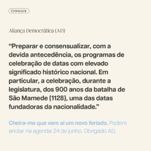 Filipe Vargas Instagram - Como cidadão e actor preocupo-me com o futuro da Cultura, e como tal iria viajar pelos programas dos principais partidos, na esperança de encontrar políticas culturais minimamente delineadas. Ainda bem que o fiz, porque se dependesse dos debates não ficaria com nenhuma ideia sobre os planos dos candidatos para um sector tão vital como é a Cultura. 

Crónica de Filipe Vargas.
➡️ Lê tudo em setentaequatro.pt