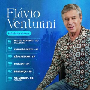 Flávio Venturini Instagram - Próximos shows!
Link na bio para mais informações.