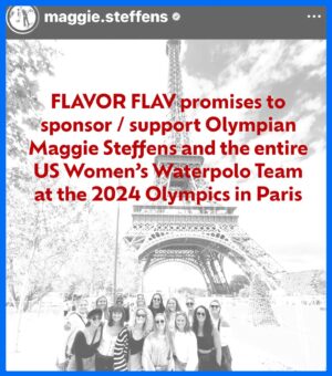 Flavor Flav Instagram - FLAVOR FLAV::: As a girl dad and supporter of all women’s sports ,,, I would like to announce my full support and sponsorship of US Women’s Waterpolo Team Captain @maggie.steffens and the entire Olympic Waterpolo team. 

After reading her post and story,,, I cant believe an Olympic Team who has won THREE GOLD MEDALS in a row is struggling to find support. Well, my dears,,, y’all got MINE,!! Imma also promise to use all my relationships and resources help to raise the awareness of the team and the sport. 

I don’t know Maggie,,, but I hope to meet her one day. I know what it’s like to work 2-3 hard labor jobs at time to try and make your dreams come true. Someone who reps our country and has 3 Olympic gold medals shouldn’t have to worry about that. 

My team is in touch with your team,,, and let’s make a team,!! GO #TeamUSA 
🇺🇸🇺🇸🇺🇸🇺🇸🇺🇸🇺🇸🇺🇸🇺🇸🇺🇸🇺🇸
