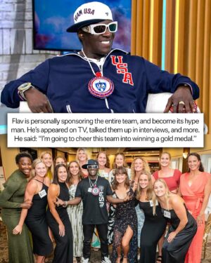 Flavor Flav Instagram - Flavor Flav is sponsoring the U.S. Women’s Water Polo team on their quest for Olympic gold 🤽

See more of Flav’s interview in our bio. 

#olympics #paris #paris2024