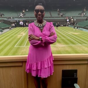 Floella Benjamin Instagram - One of my late beloved mum’s wishes was to see me sitting in the Royal Box at @Wimbledon. So wish she was still alive to see her aspiration for her daughter come true. Hope I inspire others to be there one day ❤️🙏🏾